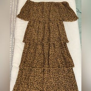 Cheetah Tiered Midi